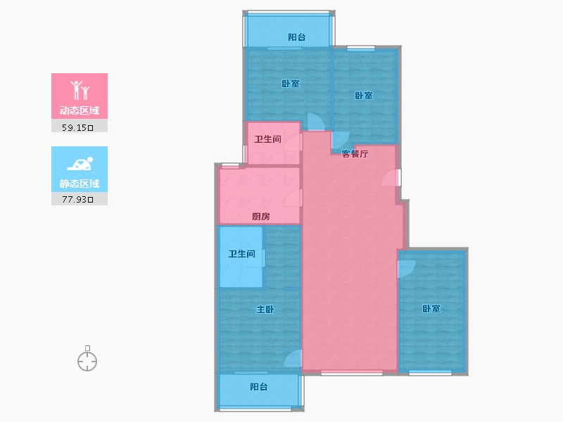 北京-北京市-景粼原著-130.20-户型库-动静分区