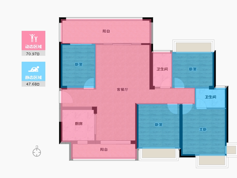 广东省-河源市-万隆钓鱼台一号-106.39-户型库-动静分区