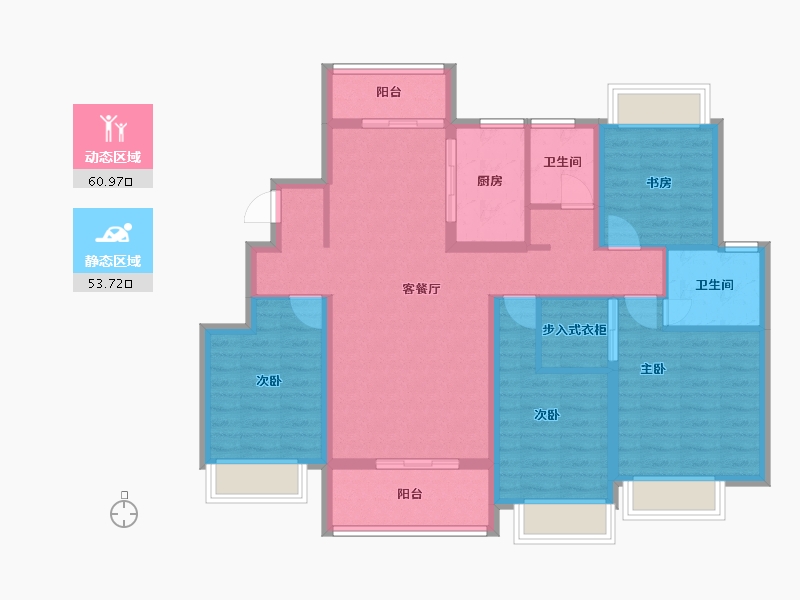 江西省-萍乡市-赣铁・聚龙府-102.11-户型库-动静分区