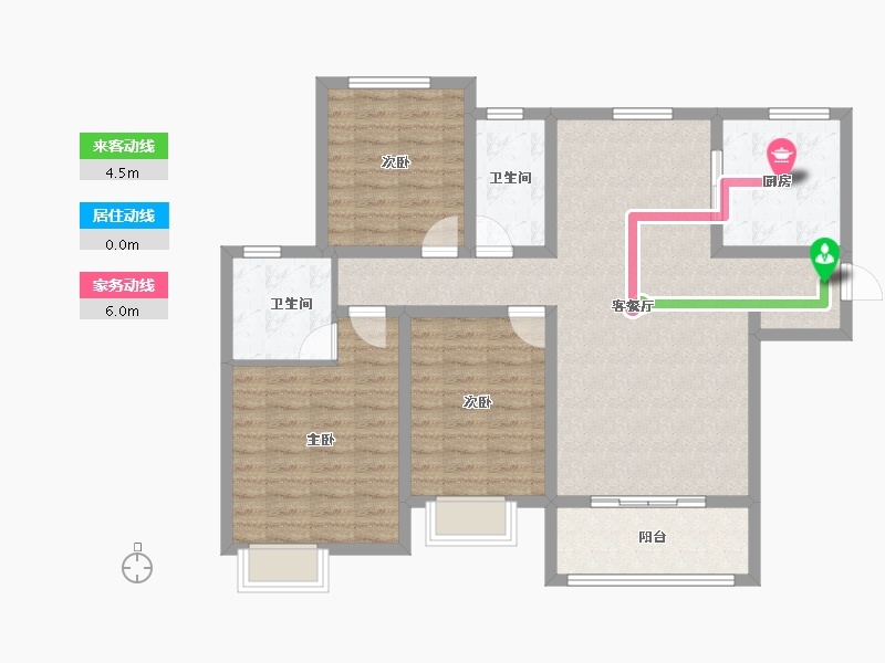 陕西省-渭南市-汇邦沋河瑞府-103.20-户型库-动静线