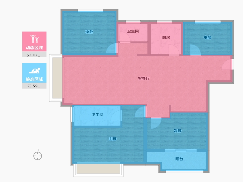 山东省-济宁市-绿地国际城-108.04-户型库-动静分区