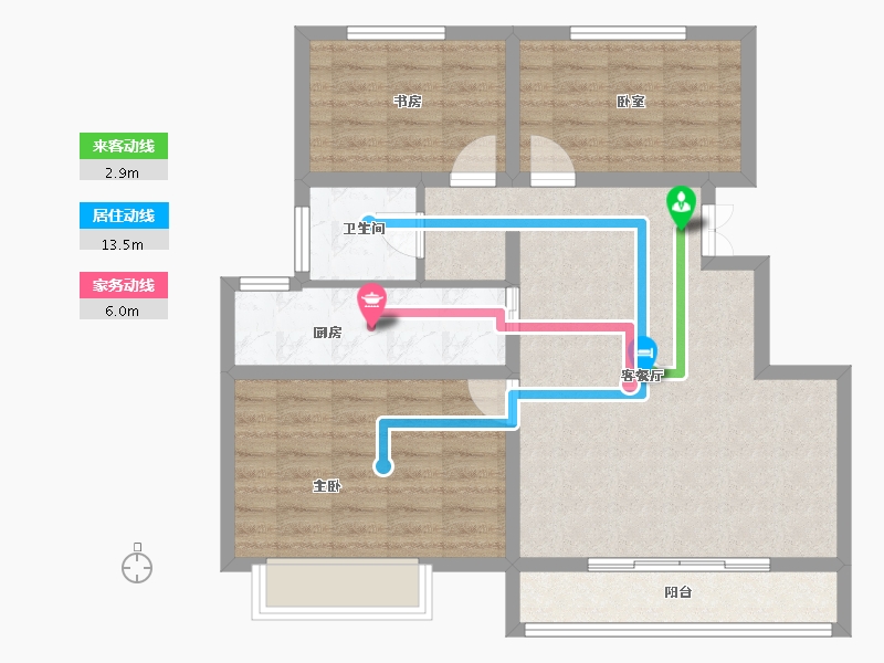 山东省-济宁市-泰和·新天地-80.01-户型库-动静线