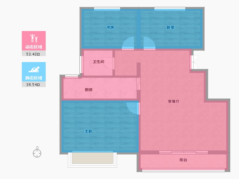 山东省-济宁市-泰和·新天地-80.01-户型库-动静分区