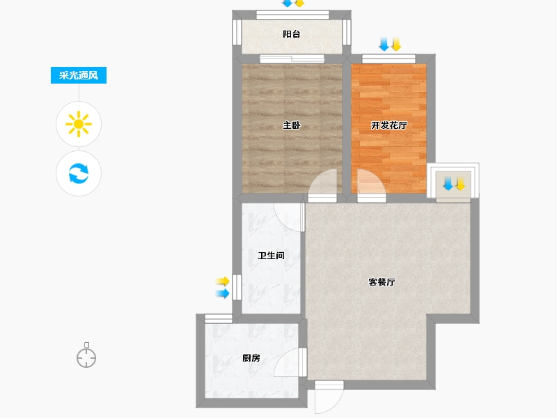 山东省-烟台市-福润华府-51.04-户型库-采光通风