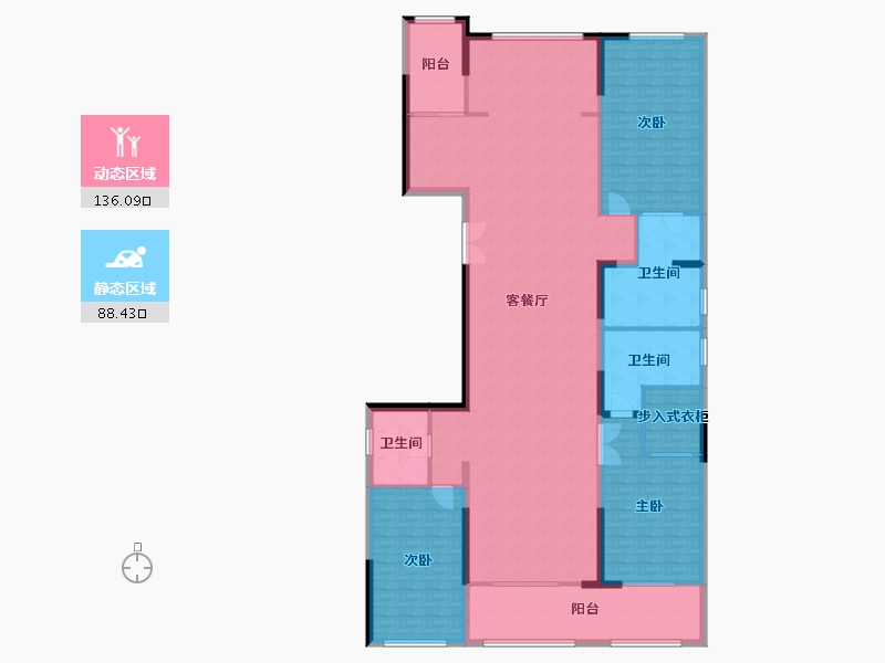 山东省-烟台市-银都宫馆-207.56-户型库-动静分区