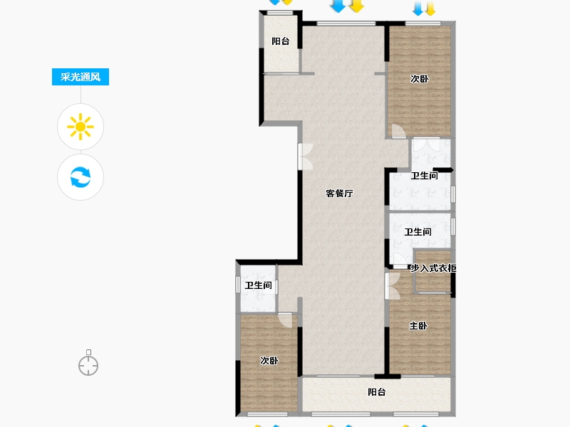 山东省-烟台市-银都宫馆-207.56-户型库-采光通风