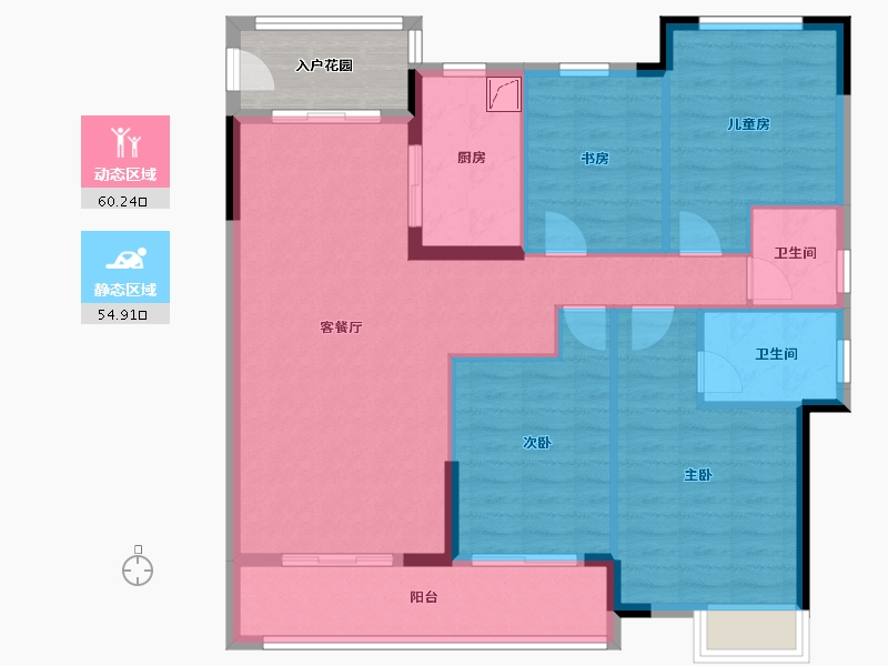 浙江省-金华市-绣川府-110.00-户型库-动静分区