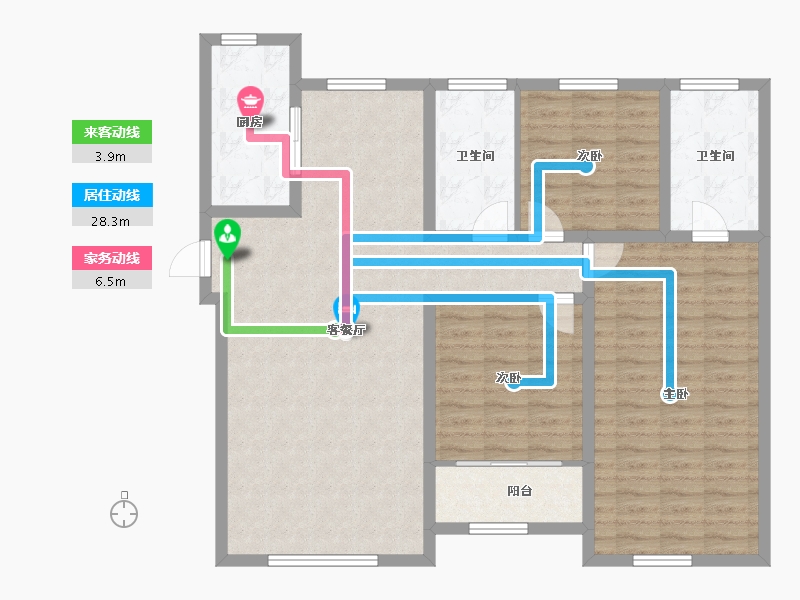 山东省-济宁市-融创济宁府-112.83-户型库-动静线