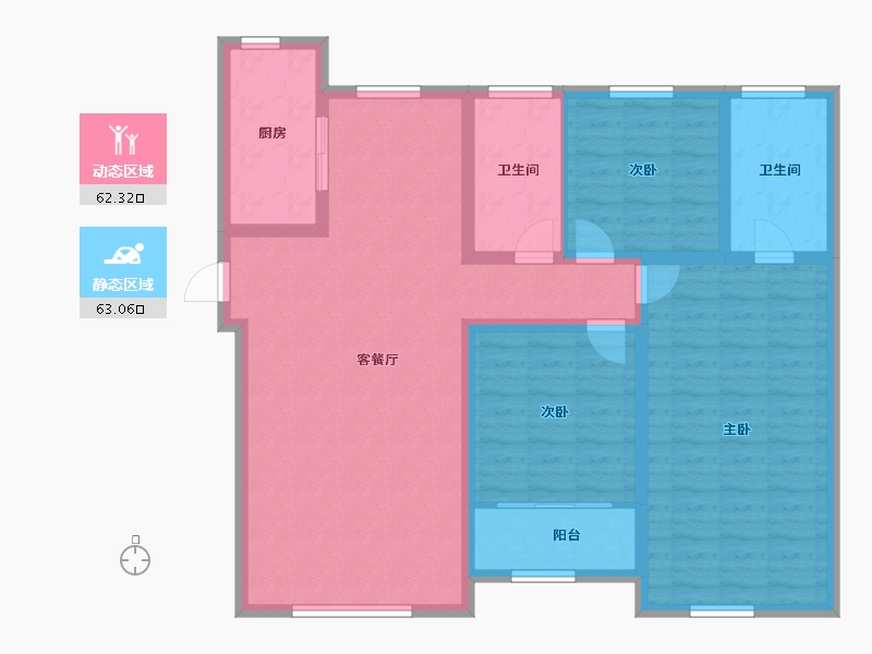 山东省-济宁市-融创济宁府-112.83-户型库-动静分区