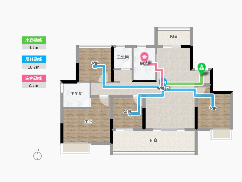 湖南省-郴州市-润和中央公园-99.18-户型库-动静线