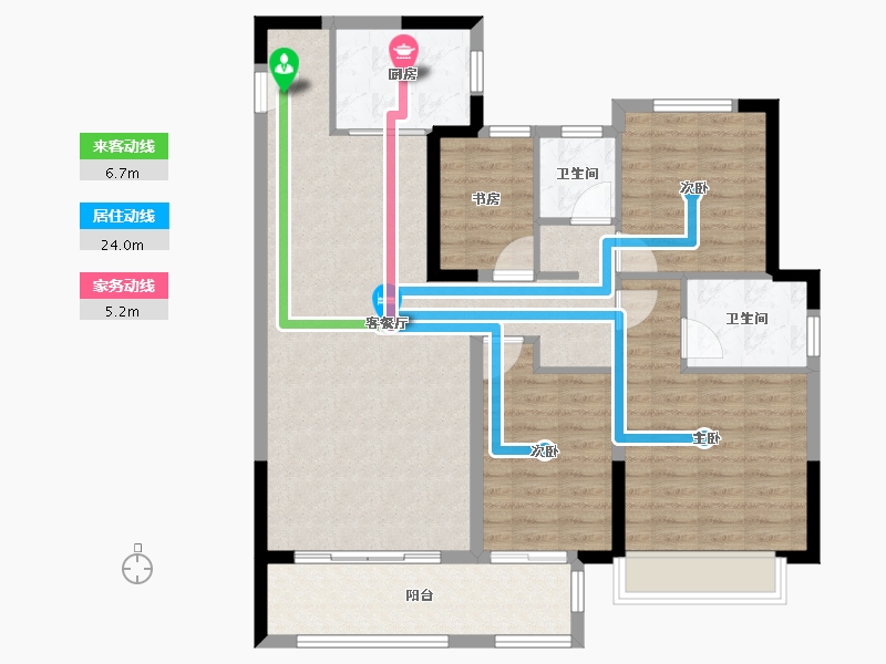 江苏省-淮安市-新城悦隽风华-108.00-户型库-动静线