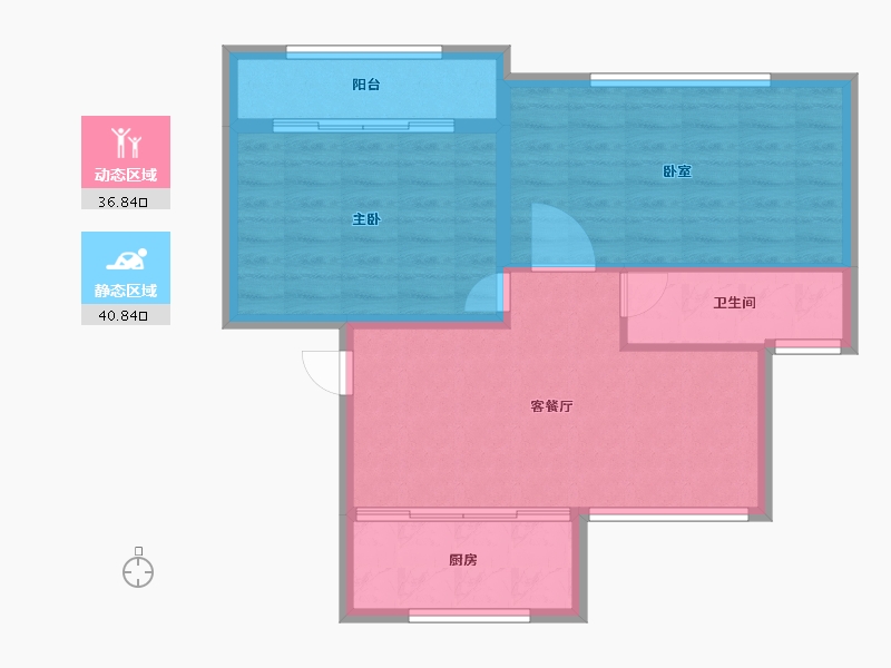 山东省-烟台市-海郡壹号-70.41-户型库-动静分区