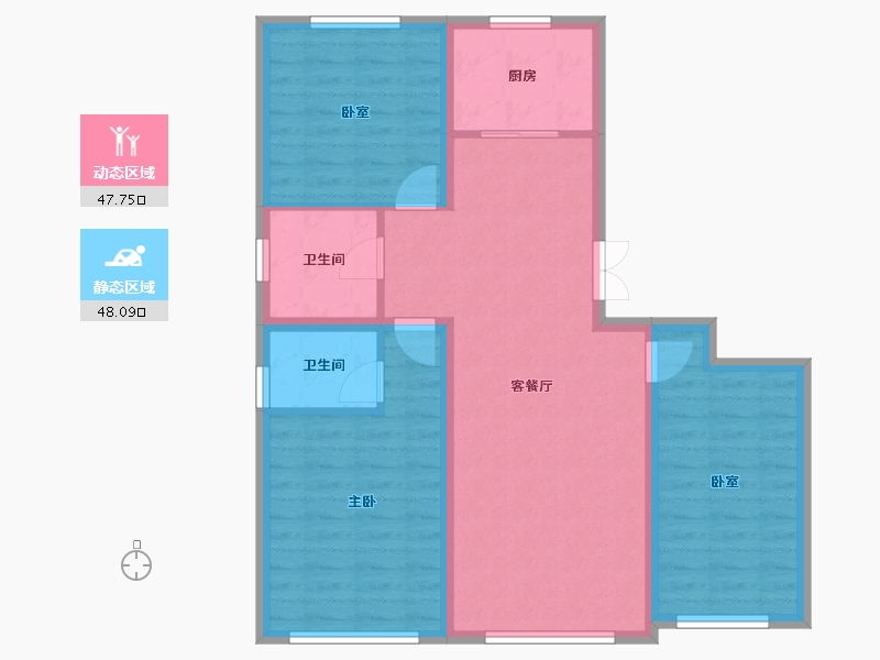 内蒙古自治区-赤峰市-家和家美-86.02-户型库-动静分区