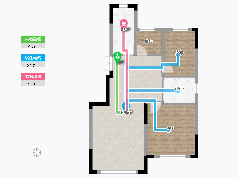 辽宁省-抚顺市-电建地产海赋外滩-71.13-户型库-动静线