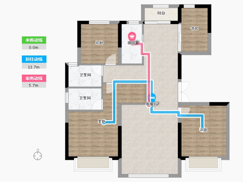 内蒙古自治区-鄂尔多斯市-亿利壹号院-100.16-户型库-动静线