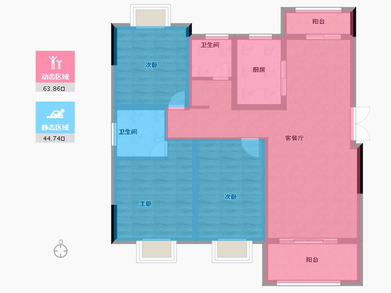 江西省-九江市-赣江首府-96.79-户型库-动静分区