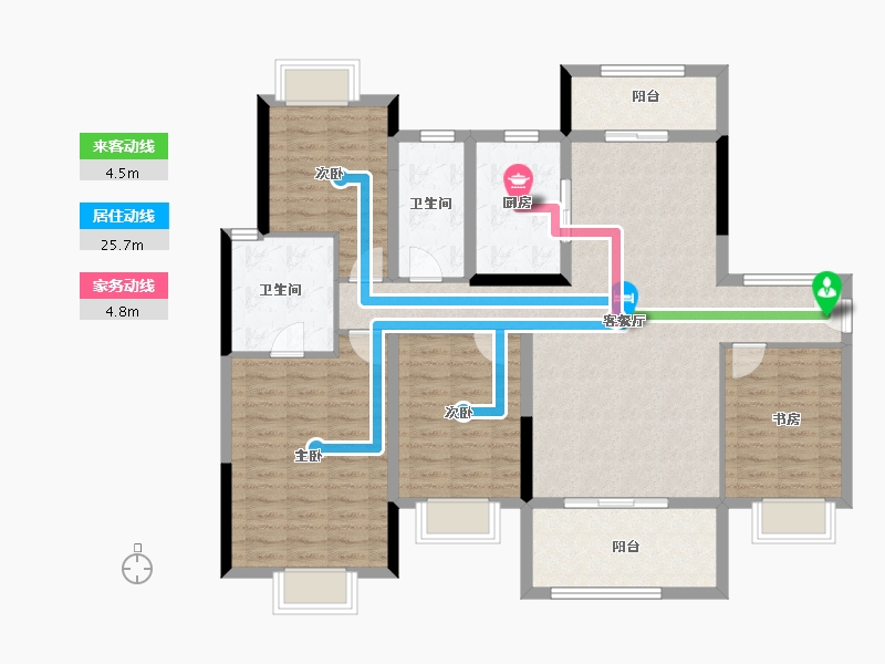 广东省-汕尾市-新城和樾-122.00-户型库-动静线