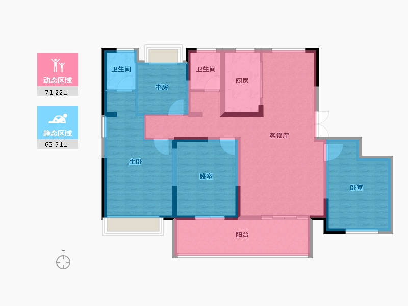 江苏省-淮安市-水沐明悦府-120.00-户型库-动静分区