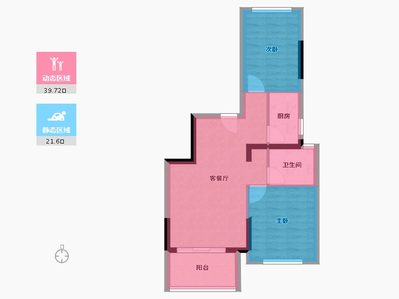 福建省-漳州市-三盛.璞悦海-54.44-户型库-动静分区