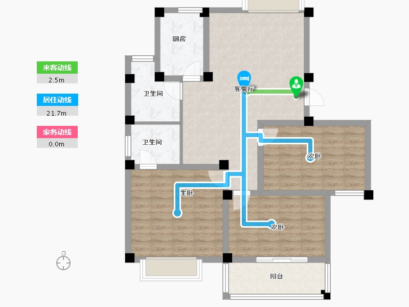 江苏省-淮安市-金莺盛世佳园-95.16-户型库-动静线