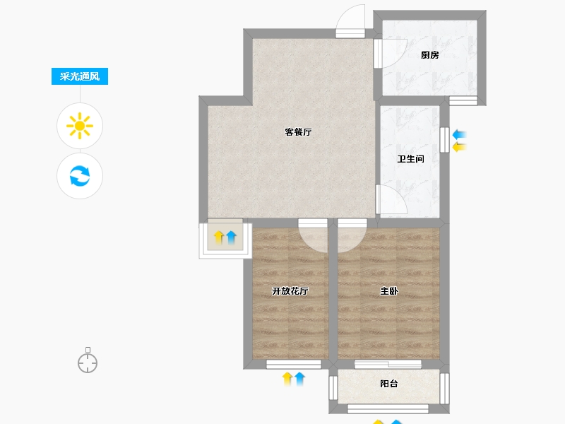 山东省-烟台市-福润华府-51.04-户型库-采光通风