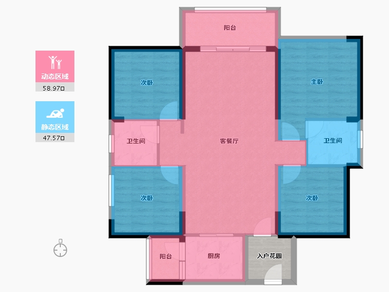 广东省-惠州市-双喜楼-102.37-户型库-动静分区