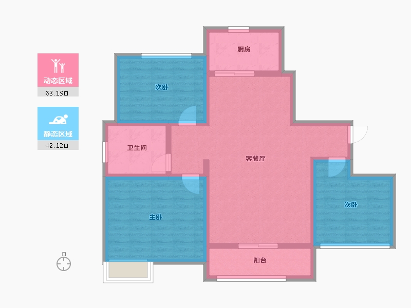 山东省-济宁市-久泰学府名都-93.97-户型库-动静分区