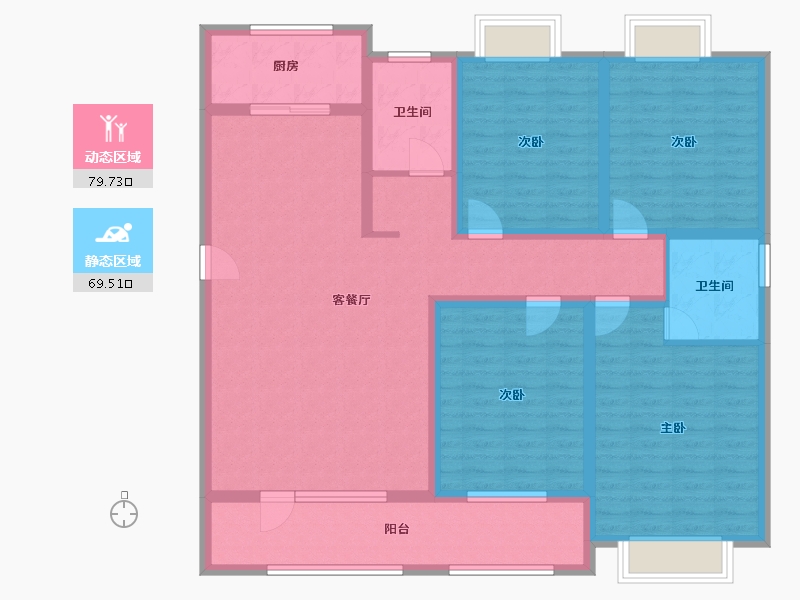 山东省-济宁市-兖州瑞马名门-133.34-户型库-动静分区