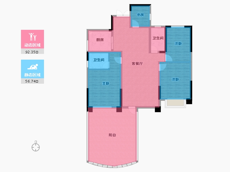 湖南省-张家界市-福天古庸院子-135.11-户型库-动静分区