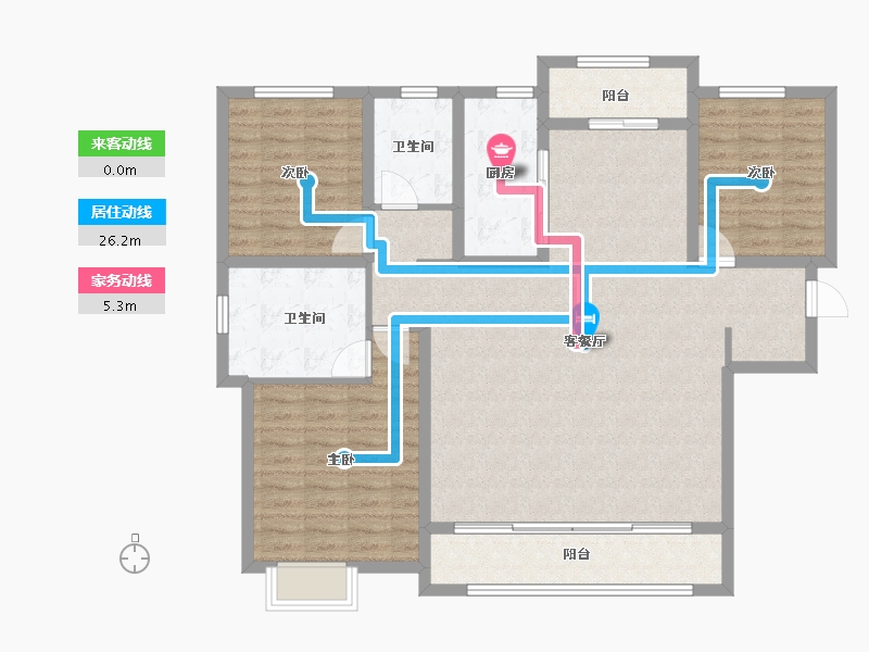 陕西省-渭南市-汇邦沋河瑞府-120.80-户型库-动静线