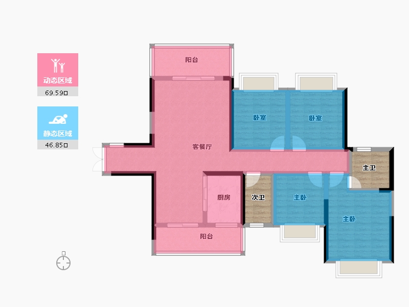 湖南省-邵阳市-壹号名邸-112.12-户型库-动静分区