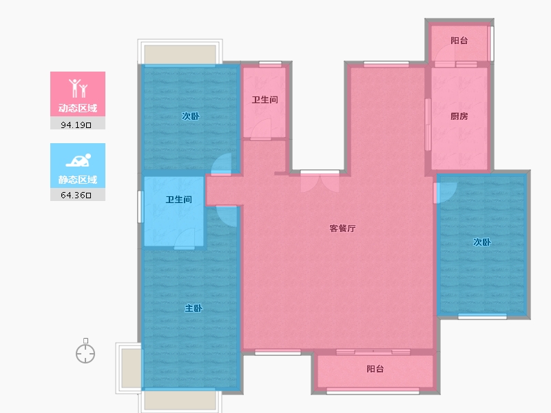 山东省-济宁市-绿地国际城-144.23-户型库-动静分区