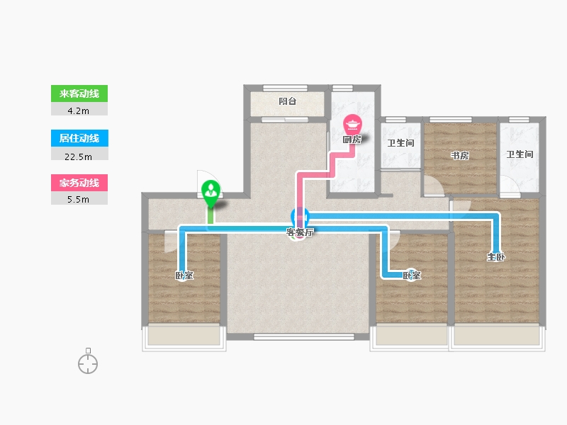 内蒙古自治区-赤峰市-碧桂园天玥湾-105.42-户型库-动静线