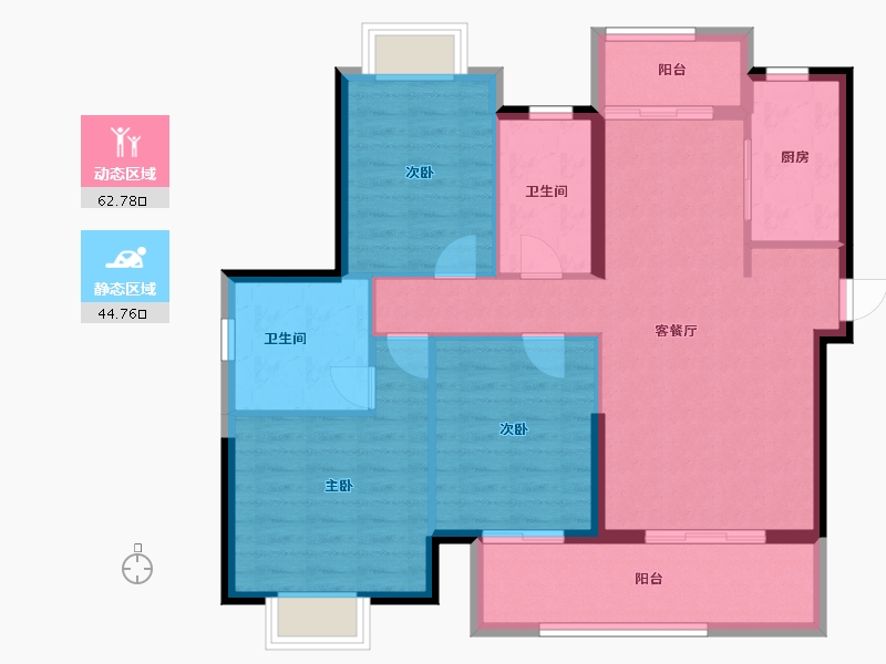 福建省-莆田市-富力院士廷-97.24-户型库-动静分区