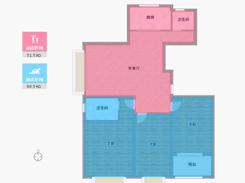 山东省-济宁市-睿湖印象-106.41-户型库-动静分区