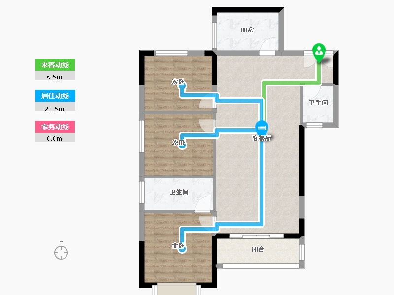 贵州省-遵义市-南湖春城-95.00-户型库-动静线