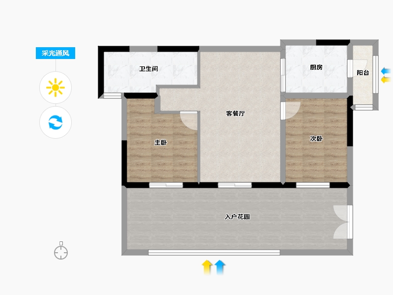 云南省-西双版纳傣族自治州-万科曼西缇-88.60-户型库-采光通风