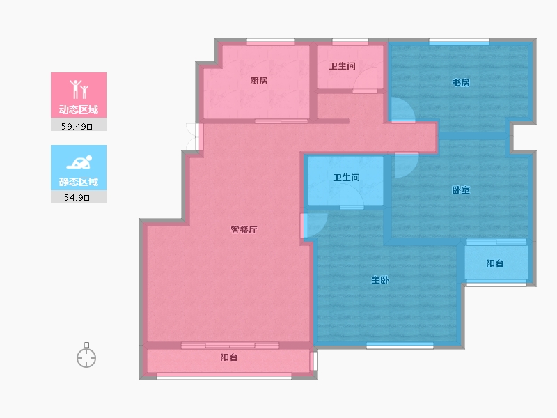 山东省-济宁市-泰和·新天地-102.39-户型库-动静分区