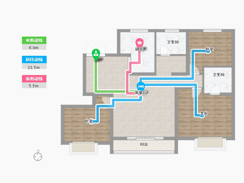 山东省-济宁市-泰和·新天地-101.39-户型库-动静线