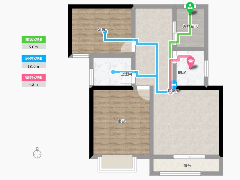 福建省-莆田市-世茂云璟-70.32-户型库-动静线