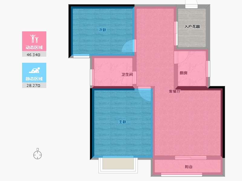 福建省-莆田市-世茂云璟-70.32-户型库-动静分区