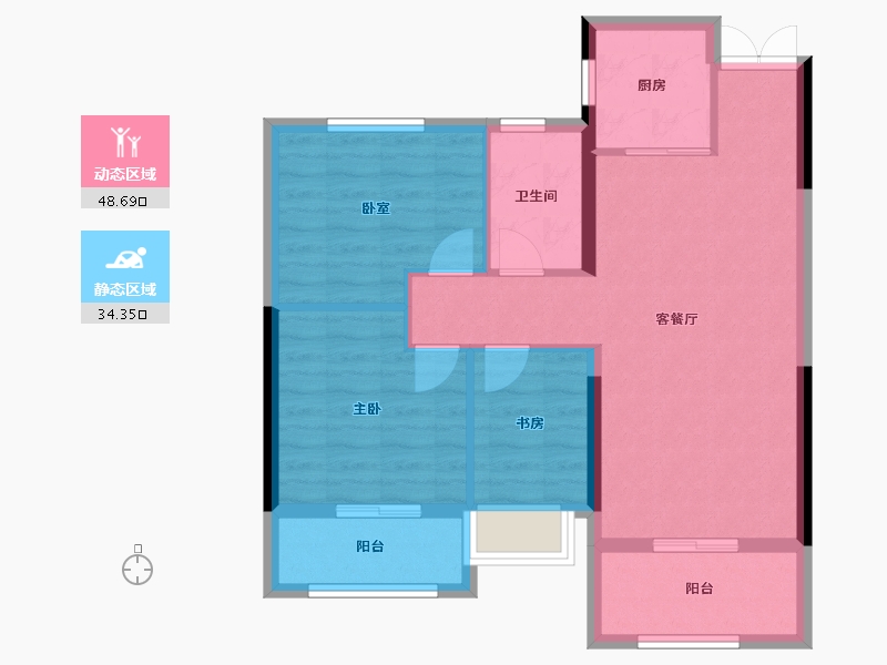 湖南省-湘潭市-玺宇悦城国际-74.41-户型库-动静分区