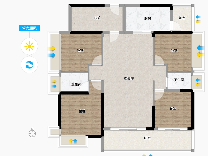 广东省-河源市-万隆钓鱼台一号-115.99-户型库-采光通风