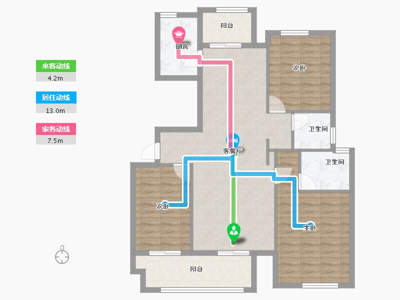 河南省-周口市-郸城方远洺水城-103.19-户型库-动静线