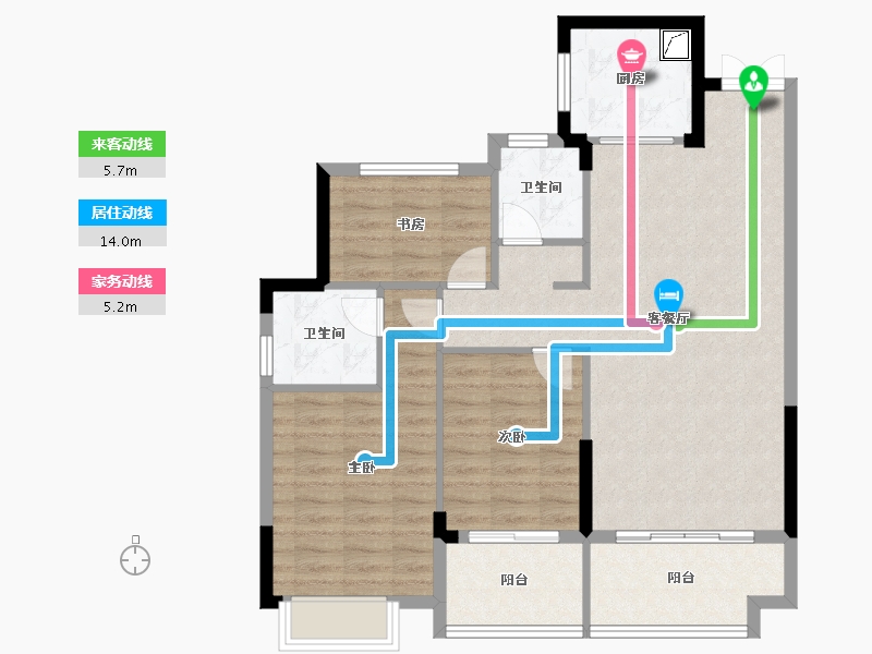 安徽省-池州市-弘业上林苑-91.18-户型库-动静线