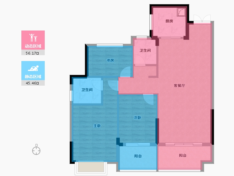 安徽省-池州市-弘业上林苑-91.18-户型库-动静分区