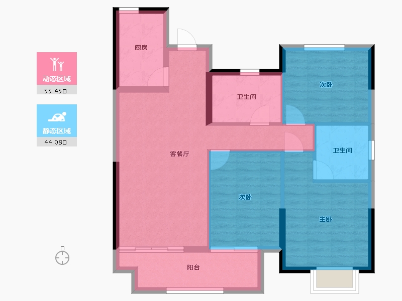 福建省-莆田市-富力院士廷-89.97-户型库-动静分区