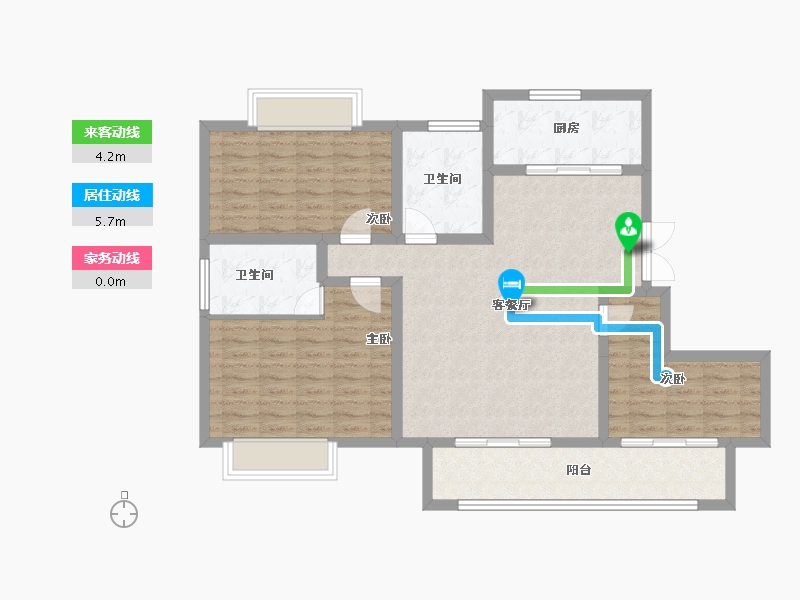 山东省-济宁市-金山新苑-104.21-户型库-动静线