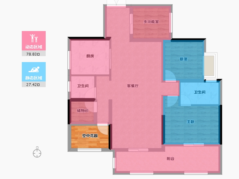 湖南省-湘潭市-百嘉信富瑶天下-99.51-户型库-动静分区