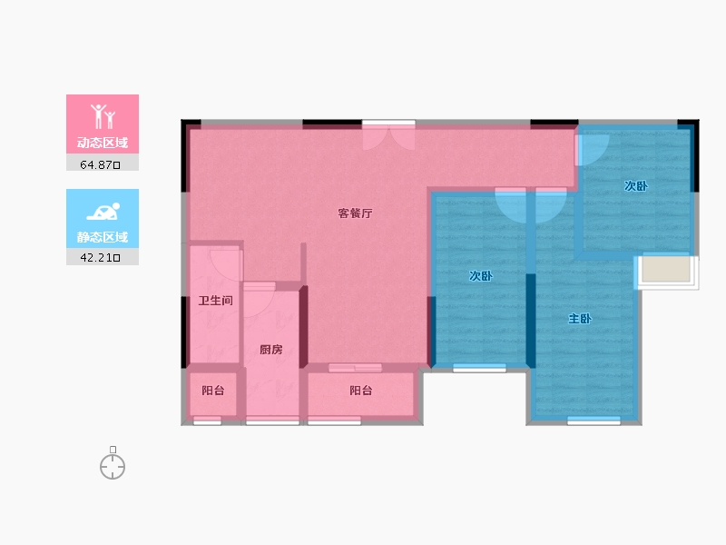 四川省-宜宾市-合信古宋金街-95.20-户型库-动静分区